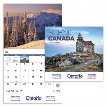 Scenic Canada Appointment Wall Calendar - Stapled